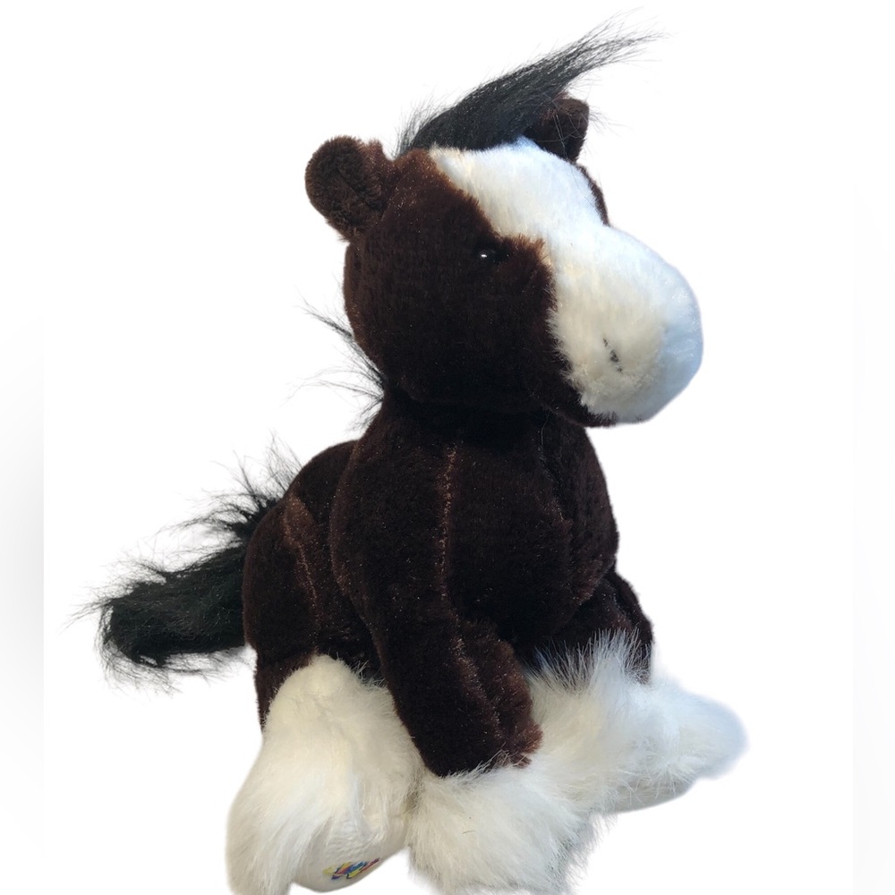 Ganz Webkinz HM139 Clydesdale Horse Plush Stuffed Animal No Code Brown White